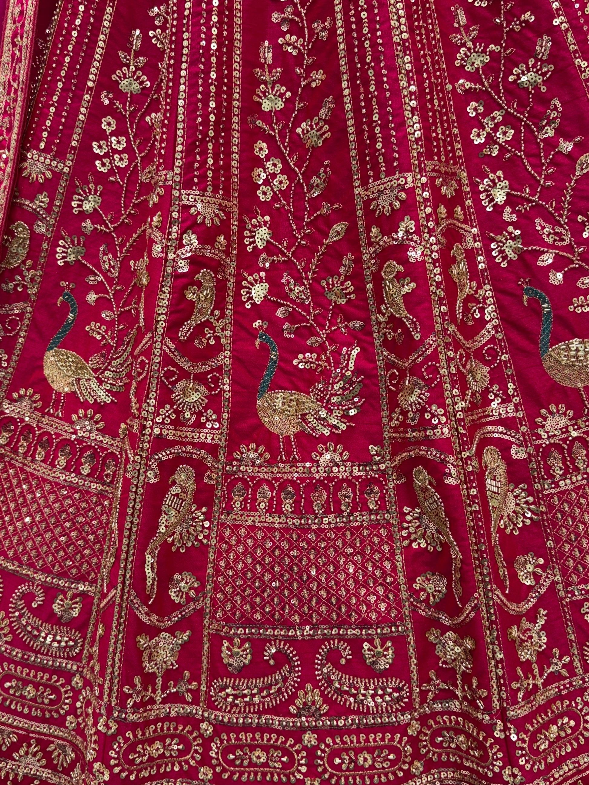 Gorgeous Pink Dori Embroidered Silk Bridal Lehenga Choli With Double Dupatta