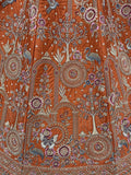Remarkable Orange Dori Embroidered Silk Bridal Lehenga Choli With Double Dupatta