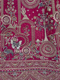 Momentous Pink Zari Work Silk Bridal Lehenga Choli With Double Dupatta