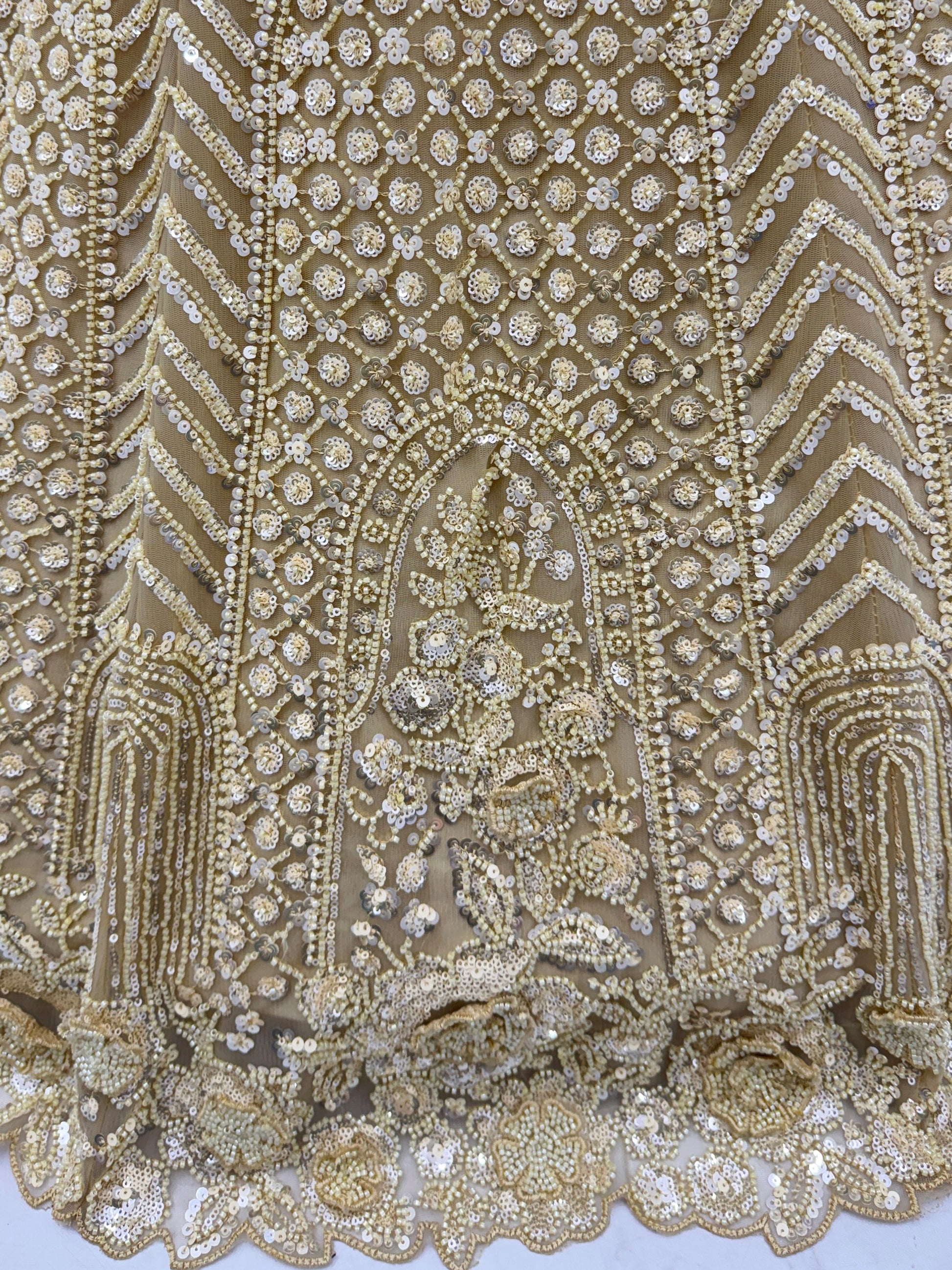 incredible Beige Hand Work Net Sangeet Wear Lehenga Choli With Dupatta
