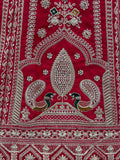Gorgeous Red Multi-Thread Work Silk Bridal Lehenga Choli With Double Dupatta