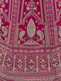 Lovely Pink Dori Work Silk Bridal Wear Lehenga Choli With Double Dupatta