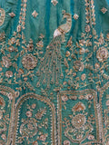 Marvelous Sky-Blue Zari Embroidered Silk Designer Lehenga Choli With Dupatta