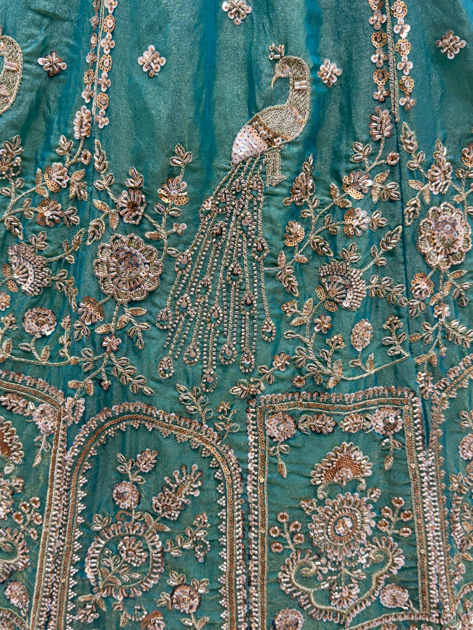 Marvelous Sky-Blue Zari Embroidered Silk Designer Lehenga Choli With Dupatta