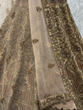 Adorable Beige Dori Work Net Engagement Wear Lehenga Choli With Dupatta