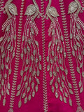 Rich Pink Thread Embroidered Silk Bridal Lehenga Choli With Double Dupatta