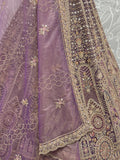 Wonderful Purple Sequins Net Reception Wear Lehenga Choli With Dupatta