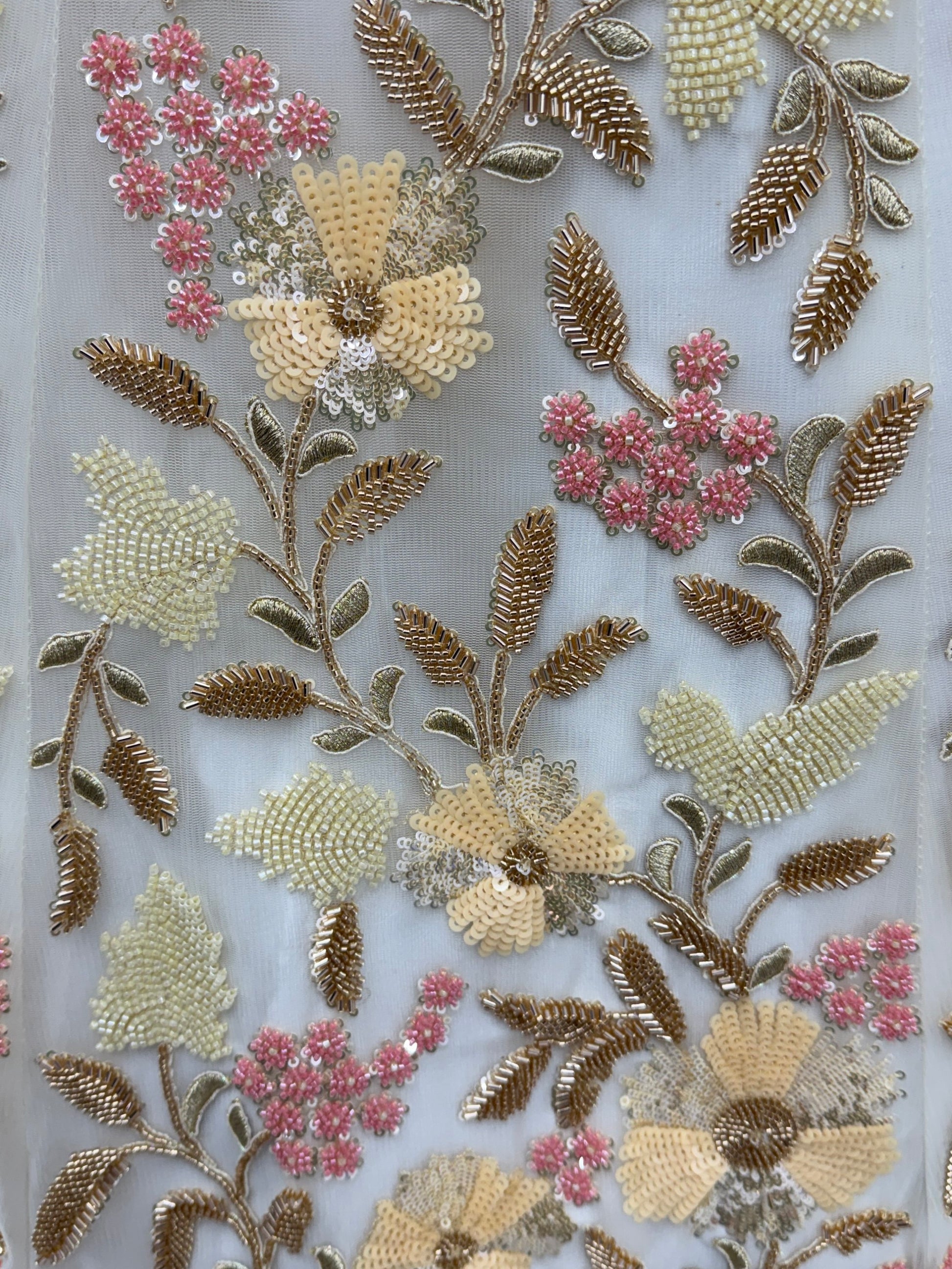 Astonishing White Hand Embroidered Net Reception Wear Lehenga Choli