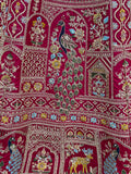 Noteworthy Pink Thread Work Silk Bridal Lehenga Choli With Double Dupatta