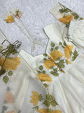 Fabulous White Floral Printed Organza Anarkali Suit With Dupatta