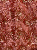 Lavishing Peach Floral Embroidery Net Bridesmaid Lehenga Choli With Dupatta