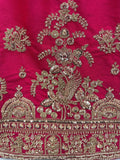 Sparkling Rani Pink Embroidered Silk  Bridal Wear Lehenga Choli