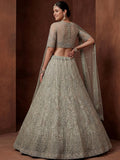Glowing Pastel Green Diamond Work Net Reception Lehenga Choli