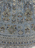 Gorgeous Sky Blue Sequins Work Net Wedding Wear Lehenga Choli With Dupatta