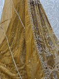 Gorgeous Golden Embroidered Net Wedding Wear Lehenga Choli With Dupatta