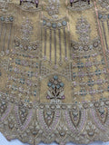 Alluring Beige  Floral  Embroidery Net Bridesmaid Wear Lehenga Choli With Dupatta