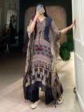 Captivating Multi-Color Mirror Work Viscose Silk Function Wear Kaftan