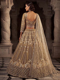 Sparkling Gold Hand Work Net Reception Wear Lehenga Choli With Dupatta