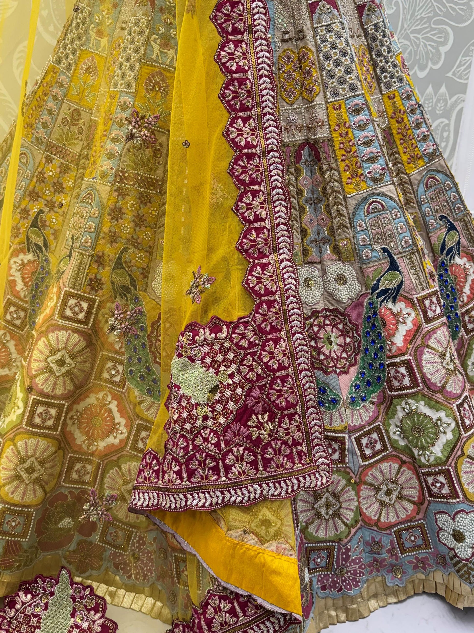 Charming Multi-Color Zari Work Silk Wedding Wear Lehenga Choli With Dupatta