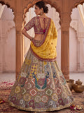 Charming Multi-Color Zari Work Silk Wedding Wear Lehenga Choli With Dupatta
