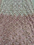 Alluring Light Pink Sequins Net Weddings Wear Lehenga Choli With Dupatta