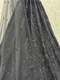 Glowing Black Embroidered Net Wedding Wear Lehenga Choli With Dupatta