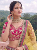 Pretty Multicolor Gotta Patti Silk Bridal Lehenga Choli With Dupatta 
