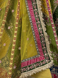 Pretty Multicolor Gotta Patti Silk Bridal Lehenga Choli With Dupatta 
