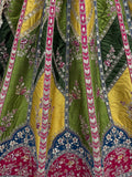 Pretty Multicolor Gotta Patti Silk Bridal Lehenga Choli With Dupatta 
