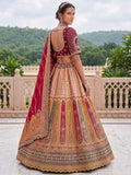 Lovely Multicolor Embroidery Silk Wedding Wear Lehenga Choli With Dupatta