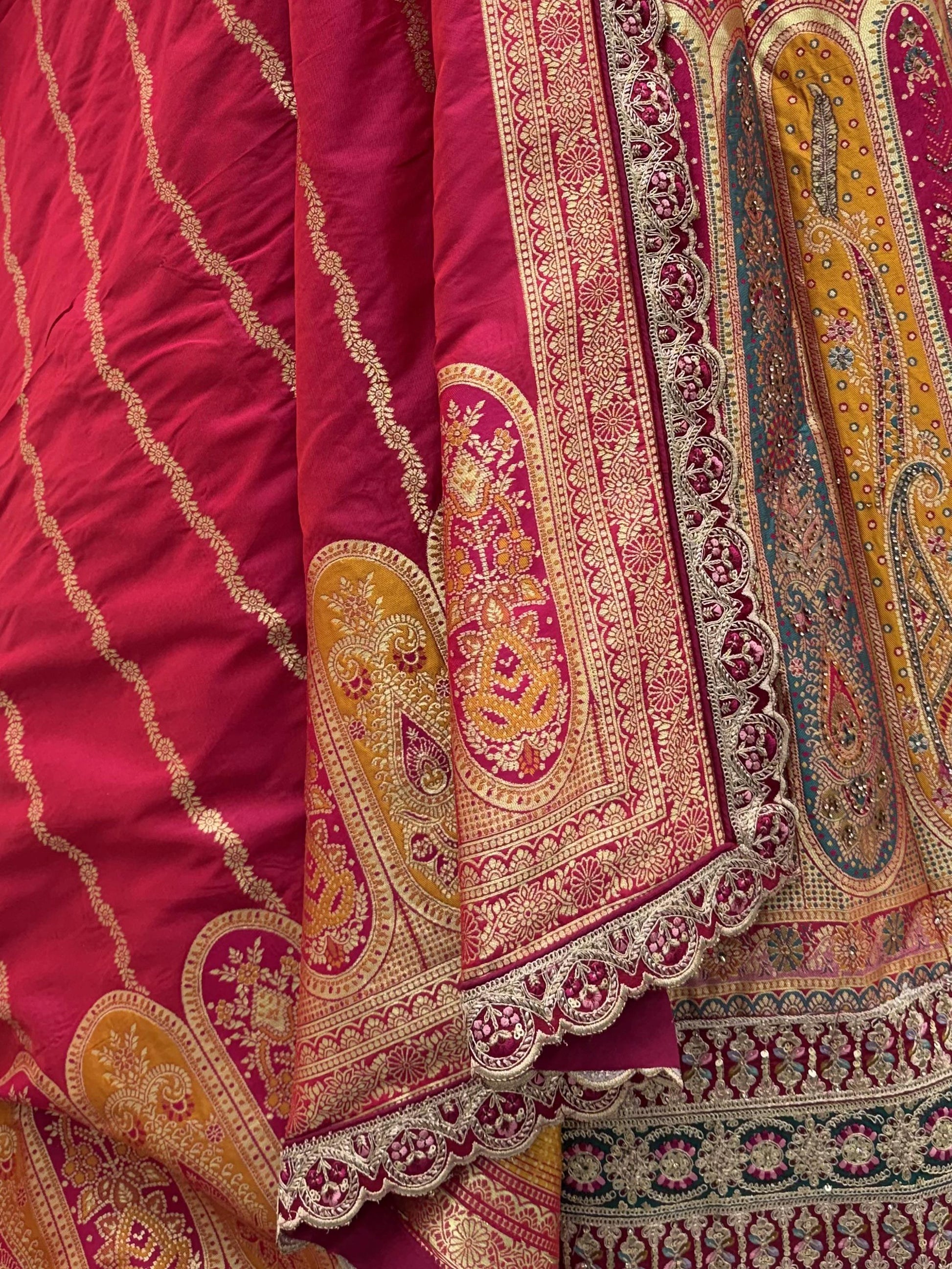 Lovely Multicolor Embroidery Silk Wedding Wear Lehenga Choli With Dupatta