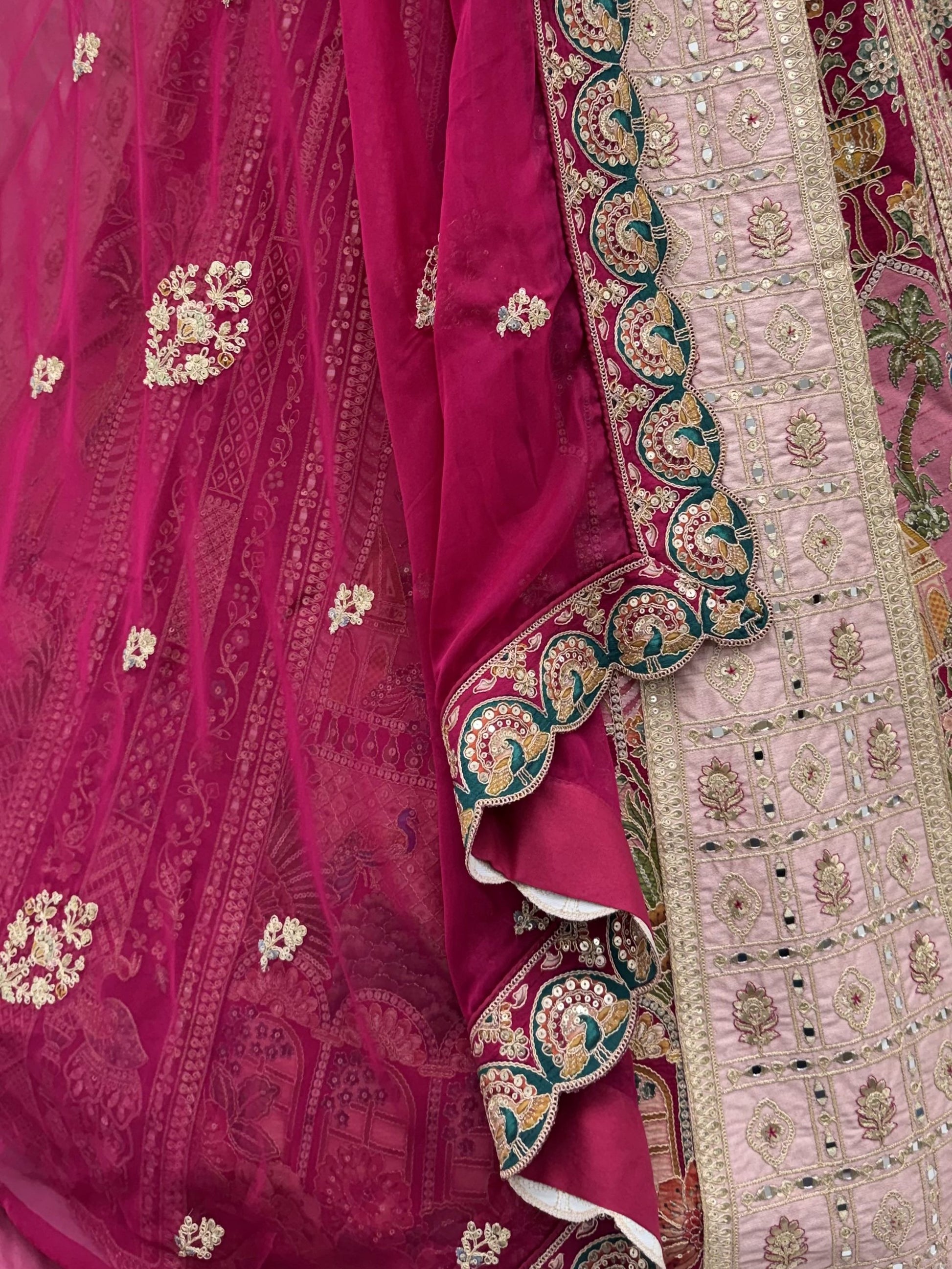 Charming Wine Zari Work Silk Wedding Wear Lehenga Choli With Dupatta