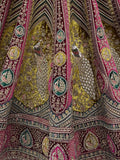 Alluring Maroon Embroidered Velvet Bridal Lehenga Choli With Dupatta 