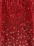 Precious Red Zari Embroidery Net Bridal Wear Lehenga Choli With Dupatta 