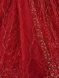 Precious Red Zari Embroidery Net Bridal Wear Lehenga Choli With Dupatta 