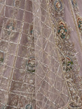Pretty Pink Handwork Net Wedding Wear Lehenga Choli With Dupatta