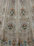 Glowing Beige Handwork Net Engagement Wear Lehenga Choli