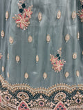 Captivating Teal Blue Dori Work Silk Wedding Wear Lehenga Choli