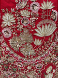 Majestic Red Beads Work Silk Bridal Special Lehenga Choli