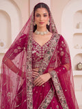 Royal Rani Pink Zari Work Silk Wedding Wear Lehenga Choli