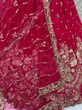 Royal Rani Pink Zari Work Silk Wedding Wear Lehenga Choli