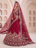 Magnificent Maroon Sequins Work Silk Bridal Wear Lehenga Choli