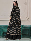 Awesome Black Embroidered Chinon Festival Wear Palazzo Suit With Shrug 
