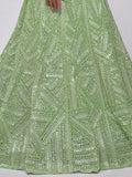 Astonishing Pastel Green Sequins Work Wedding Wear Lehenga Choli