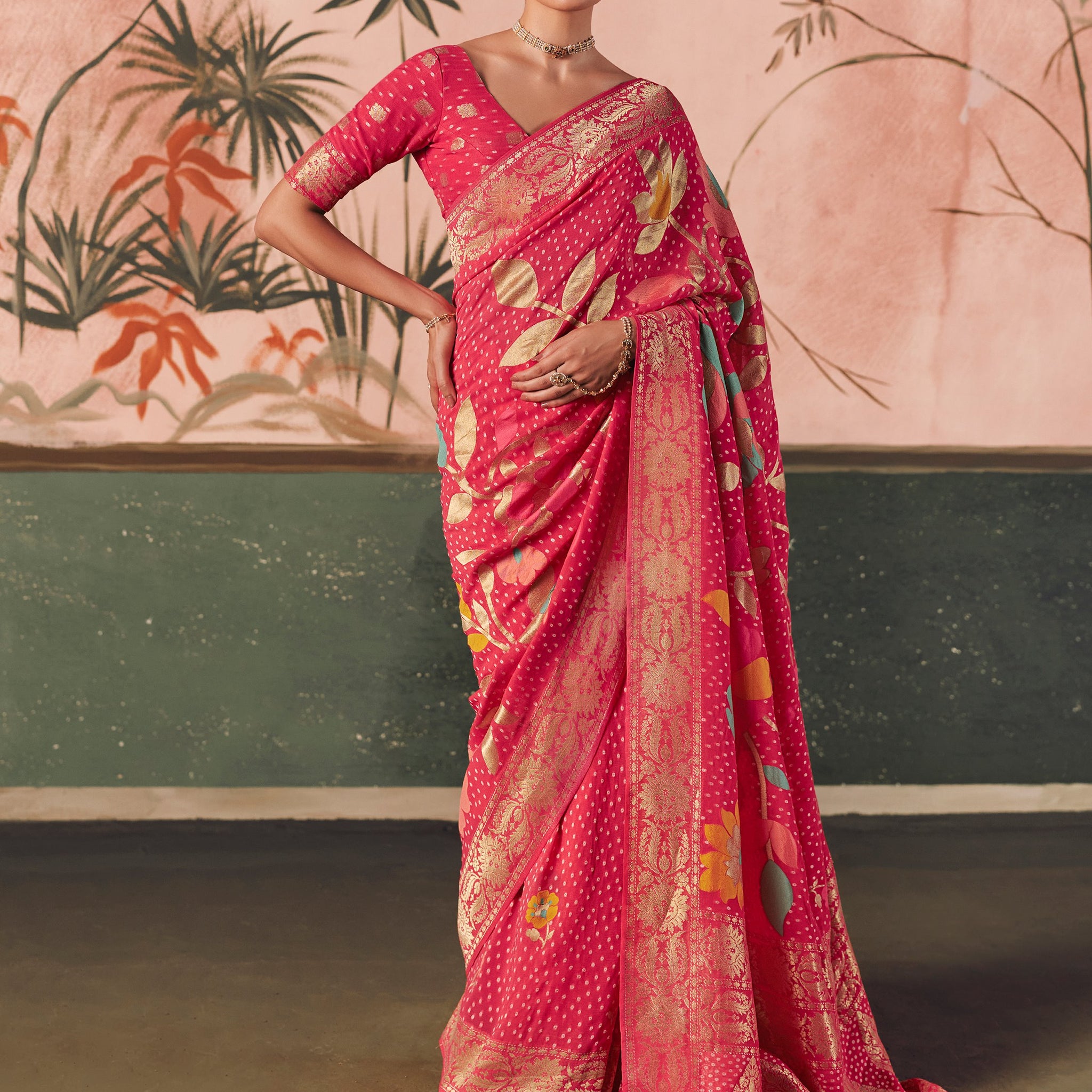 Notable Red Weaving Work Silk Traditional Saree With Blouse