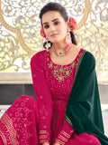 Gorgeous Rani Pink Sequins Georgette Event Wear Salwar Kameez