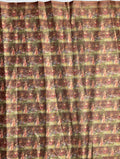 Glamorous Rust Brown Printed Silk Office  Wear Saree With Blouse