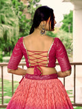 Majestic Pink Sequins Chinon Wedding Wear Lehenga Choli With Dupatta