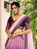 Fabulous Purple Sequins Chinon Traditional Lehenga Choli With Dupatta