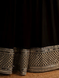 Attractive Black Embroidered Georgette Party Wear Lehenga Choli